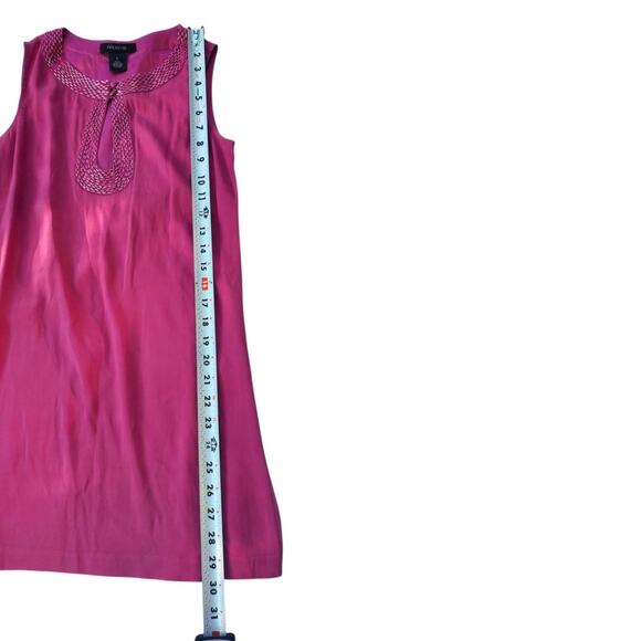 Arden B Silk Pink Sleeveless Mini Dress with Beaded Neckline - Small - Picture 4 of 8